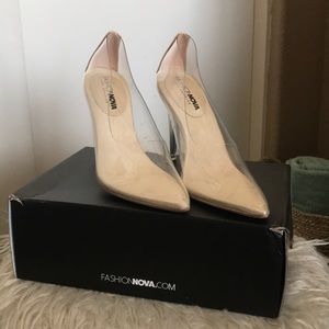 Fashion Nova In The Clear Heels Pump 7.5